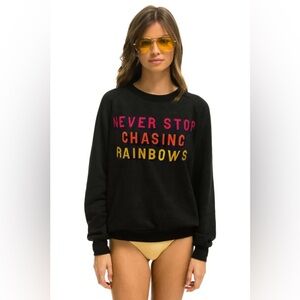 Aviator Nation Never Stop Chasing Rainbows Sweatshirt 🌈